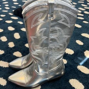 Silver Cowboy Boots